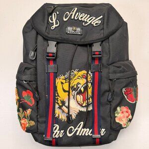 Gucci L'Aveugle Par Amour Tiger Backpack